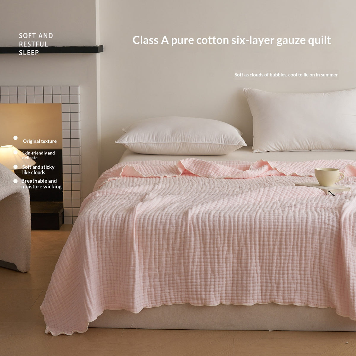 Six-Layer Cotton Gauze Blanket