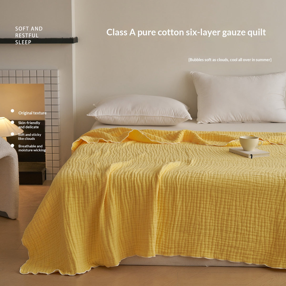 Six-Layer Cotton Gauze Blanket