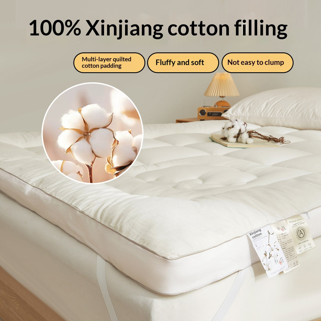 Cotton-Lined Non-Slip Mattress Pad