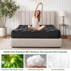 Bamboo Viscose Cooling Mattress Topper — Queen